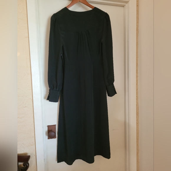 Gorgeous Modcloth Black Midi Dress w Covered Buttons - Picture 2 of 5